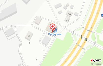 Продовольственный магазин на Сосновой улице на карте