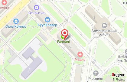 Аптека Farmani на улице Чванова на карте