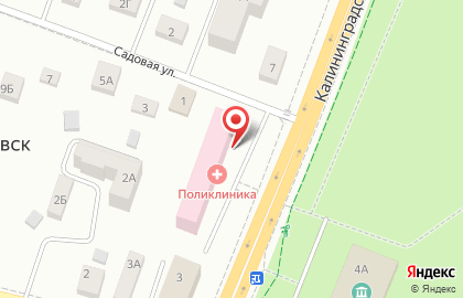 Поликлиника в Гурьевске на карте