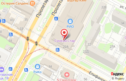 Супермаркет цифровой и бытовой техники DNS на Пролетарской улице, 22а на карте
