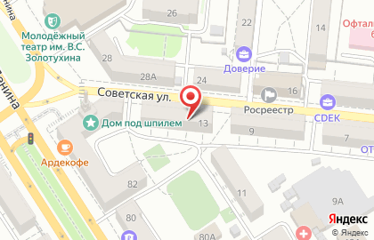 Салон оптики Престиж в Октябрьском районе на карте