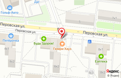 Магазин фастфудной продукции Кебаб Хаус на Перовской улице на карте
