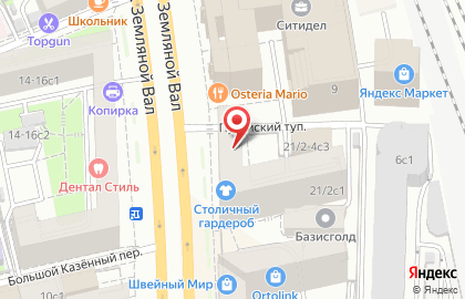 Терминал МТС-Банк на улице Земляной Вал на карте