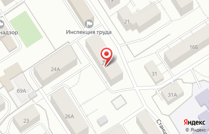 Продовольственный магазин Бородинский на Станционной улице, 26 на карте