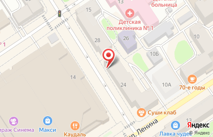 Торгово-производственная компания Скайлайн на проспекте Ленина на карте