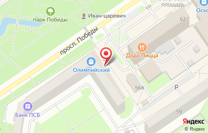 Аптека Аист в Олимпийском микрорайоне на карте