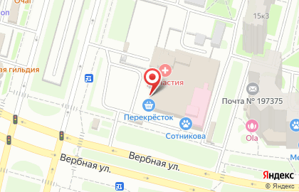 Супермаркет Перекрёсток на улице Репищева на карте
