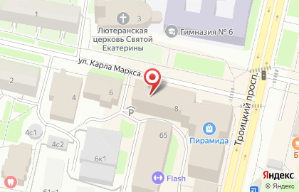 Вейп-шоп Папироска.рф на Троицком проспекте на карте