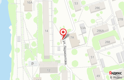 Продовольственный киоск на улице Лермонтова на карте