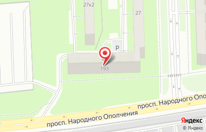 Единство на проспекте Народного Ополчения на карте