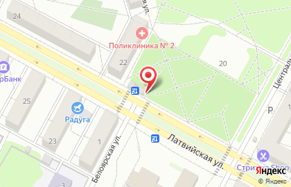 Киоск по продаже фруктов и овощей в Октябрьском районе на карте