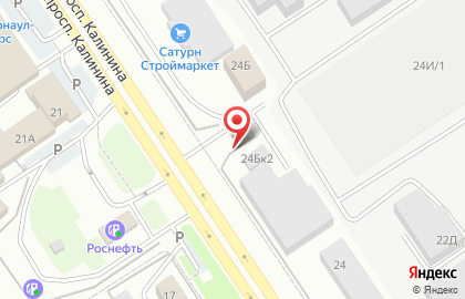 Шиномонтажная мастерская в Октябрьском районе на карте