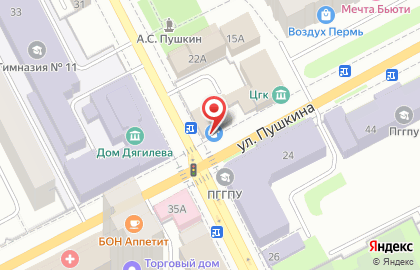 Аптека Планета Здоровья на улице Пушкина, 17 на карте