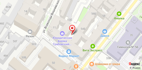 Юридическая фирма Грабовский & Дейнеко на Петроградской на карте
