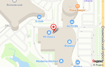 Мебельный салон Mr.Doors на Олимпийском проспекте на карте