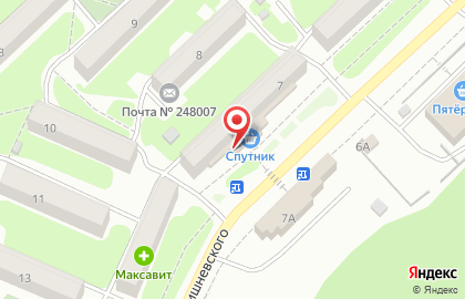 Супермаркет Спутник на улице Вишневского на карте