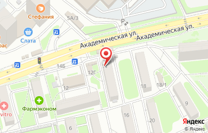 Ателье Сандра на Академической улице на карте