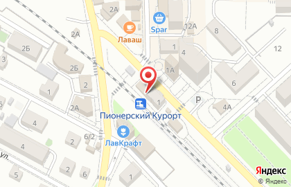 Пионерский железнодорожный вокзал на Вокзальной улице на карте
