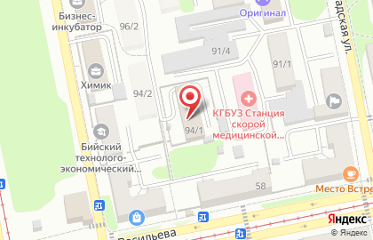 Отдел вневедомственной охраны по г. Бийску Управление вневедомственной охраны войск национальной гвардии РФ по Алтайскому краю на карте