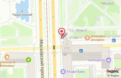 Киоск по продаже печатной продукции СИиР в Московском районе на карте