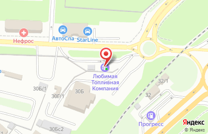 Липецкая Топливная Компания на Московской улице, 30в на карте