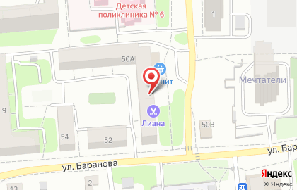 Ижевское телеателье на улице Баранова на карте
