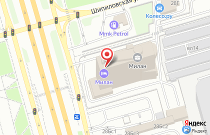 Отель Милан на карте
