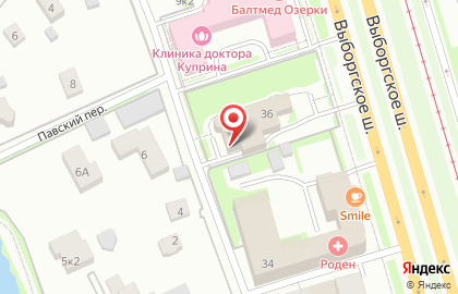 Модуль на Выборгском шоссе на карте