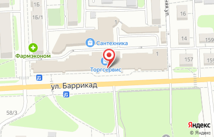 Магазин Exist.ru на улице Баррикад на карте