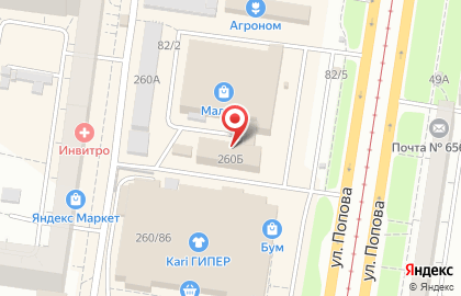 Магазин мясной продукции Торговая площадь в Ленинском районе на карте