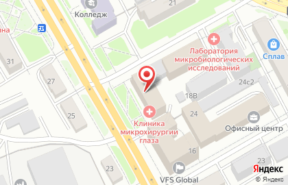 Визовый центр Либерти в Железнодорожном районе на карте