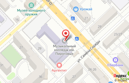 Областная детско-юношеская автошкола на улице Дзержинского на карте