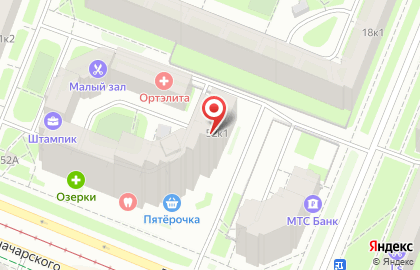 Pizza Ollis на проспекте Луначарского на карте