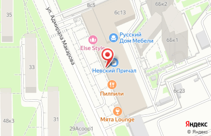 Ресторан быстрого питания Бургер Кинг на улице Адмирала Макарова на карте