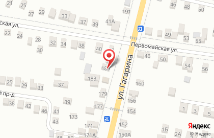 Магазин рыбы и морепродуктов на улице Гагарина на карте