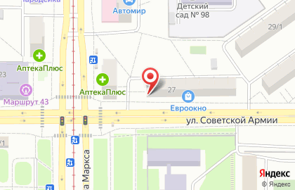 Печатный салон Prime на улице Советской Армии на карте