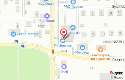 Фирменная торговая сеть Грiдневъ Хлеб на Таймырской улице на карте