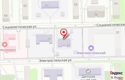 Детский сад №207 г. Челябинска на Электростальской улице на карте