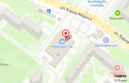 ЗАО Банкомат, Москомприватбанк на улице Карла Маркса на карте