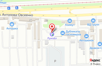 Магазин куриных полуфабрикатов, ООО Приосколье на улице Антонова-Овсеенко на карте