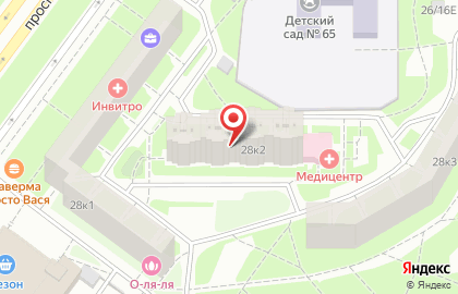 Медицинская клиника "Медицентр" на пр. Маршала Жукова 28 к.2 на карте