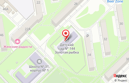 Детский сад №144 на Октябрьском проспекте на карте