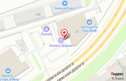 Шинный центр Колеса Даром на Кушелевской дороге на карте