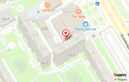 Киоск по ремонту обуви, Приморский район на Комендантском проспекте на карте