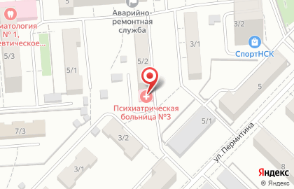 Новосибирская психиатрическая больница №3 на площади Карла Маркса на карте