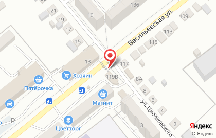 Киоск по продаже питьевой воды Ключ здоровья на Васильевской улице на карте