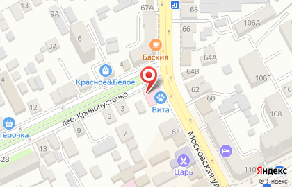 Ветеринарная клиника Вита на Московской улице на карте