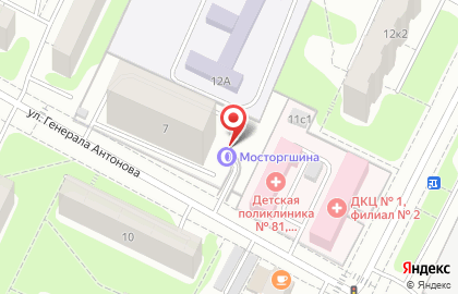 Детейлинг-центр Shiftage на улице Генерала Антонова на карте
