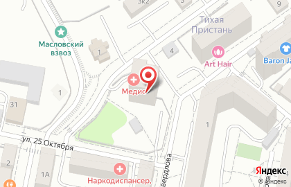 Медицинский центр Медис на улице Свердлова на карте