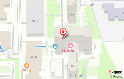 Летний, ЗАО ЛенСпецСМУ на Пулковском шоссе на карте